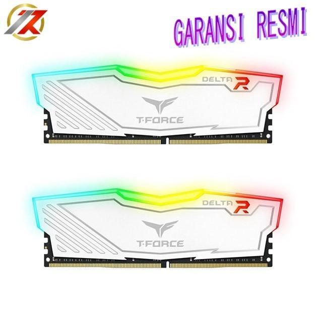 TEAM T-Force DELTA RGB 16GB (2x8G) DDR4 kit 3600MHz - WHITE Memory RAM