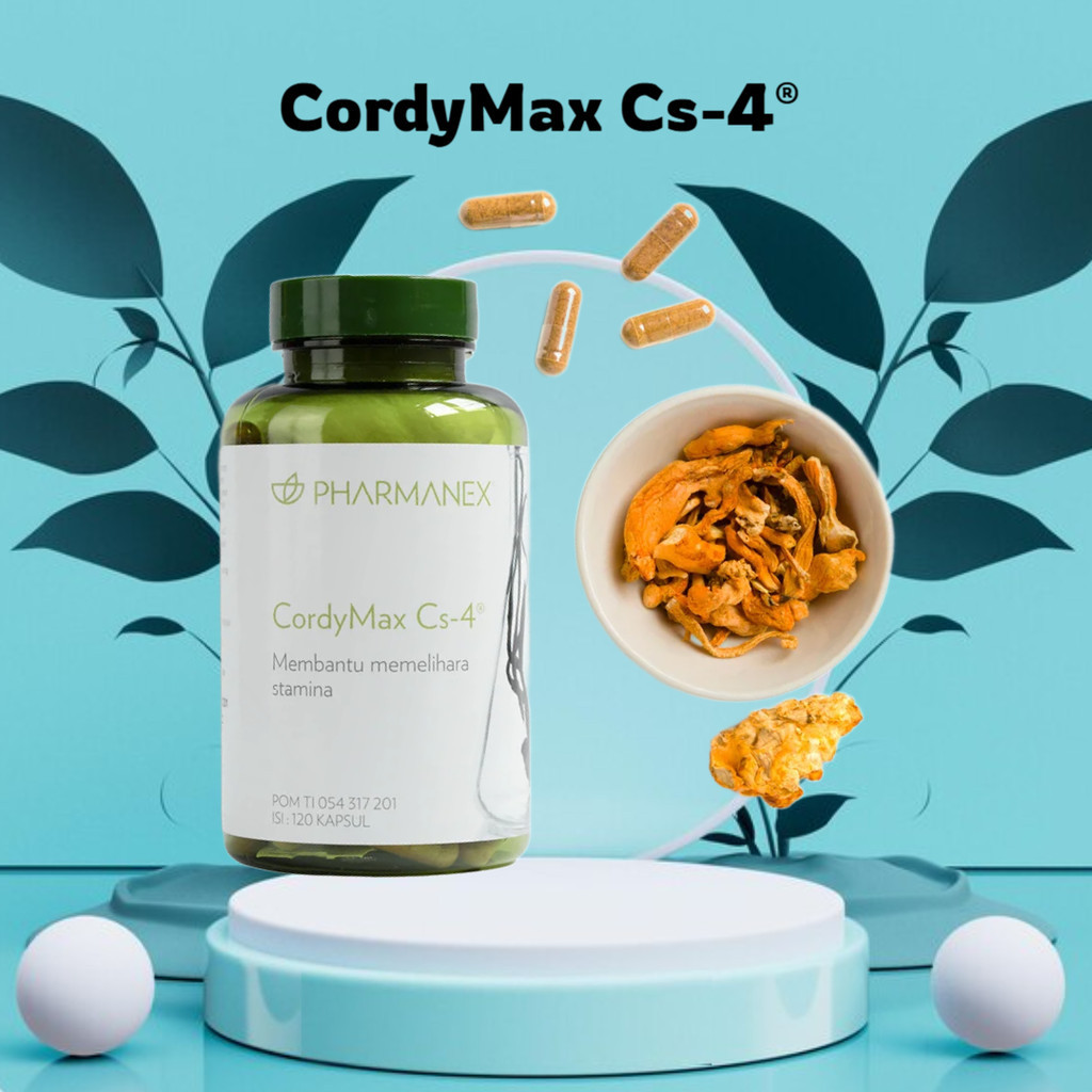 NUri Skin ID - Pharmanex CordyMax Cs-4 120 Kapsul - Suplemen Ekstrak Jamur Cordyceps, Tingkatkan Sta