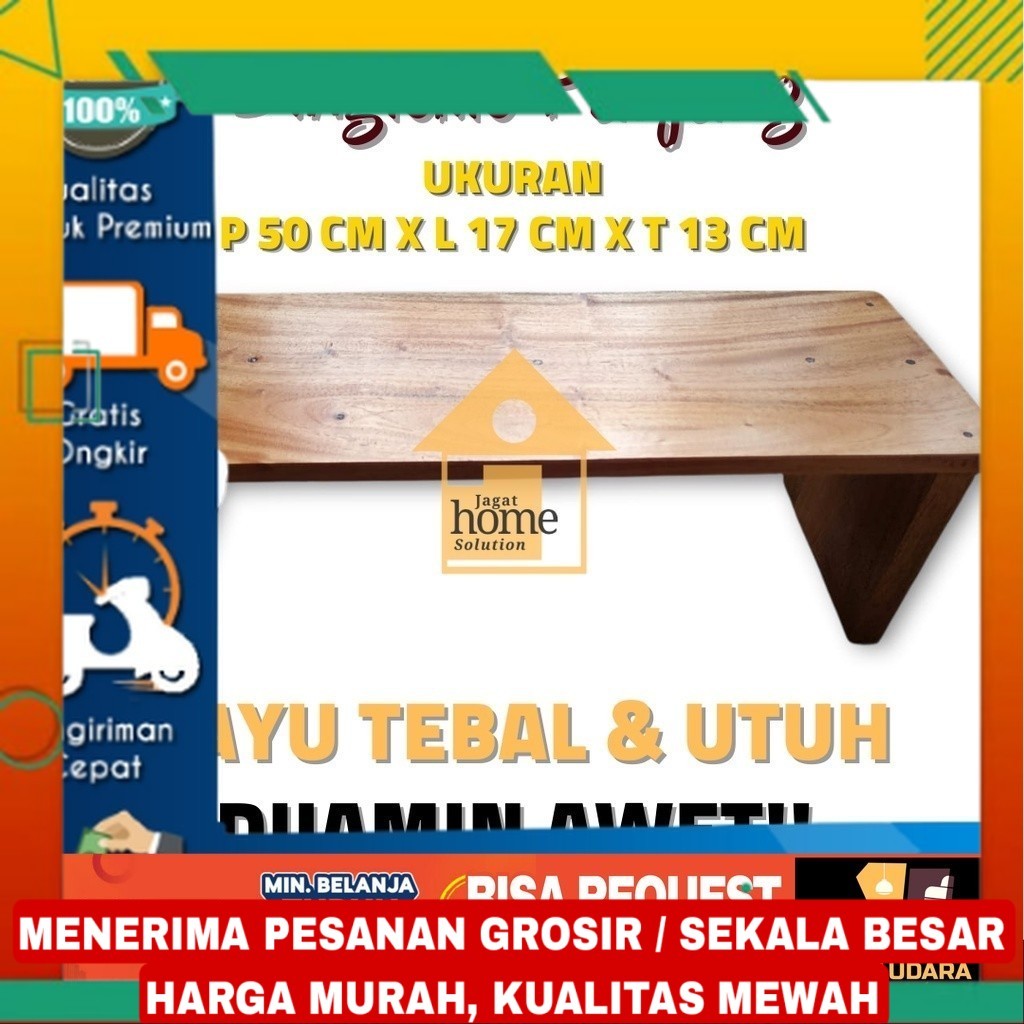 Promo Dingklik Panjang 50 Cm x 17 Cm x 13 Cm Jojodog Jengkok Kursi Jongkok Dingklik Kayu Bisa Custom
