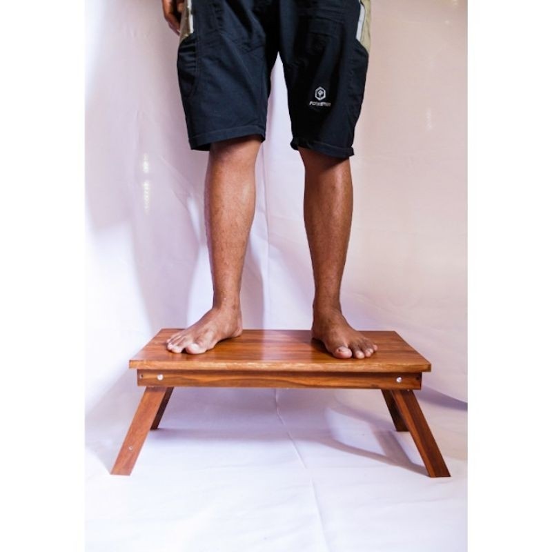 Meja Lesehan Meja Belajar Lipat Kayu Jati Asli /Meja Lesehan Lipat / Meja Laptop Lipat