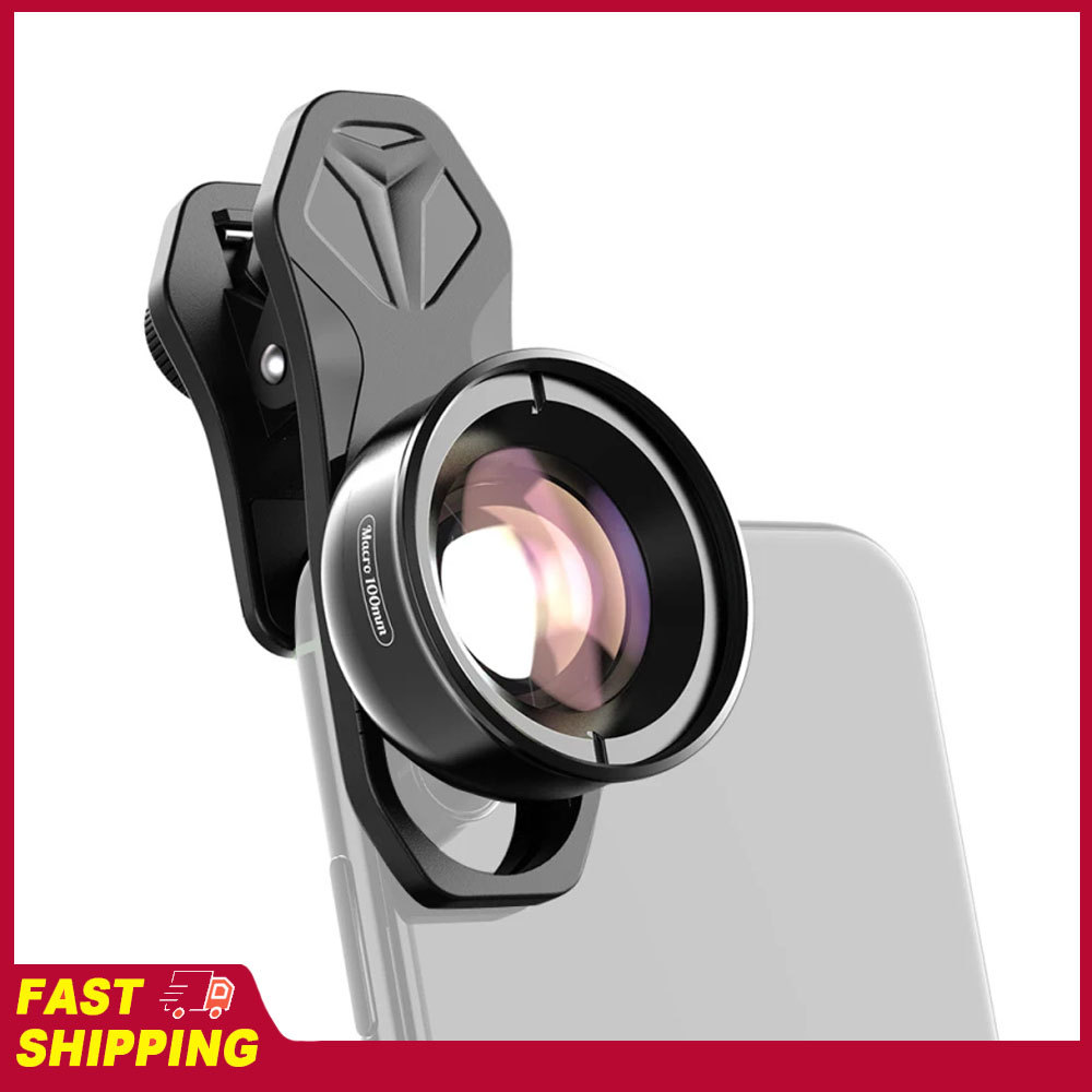 K HD Phone Camera Lens APEXEL APL-HB100mm Universal Smartphone Macro Lens 4 Tool for iPhone 16/15/14