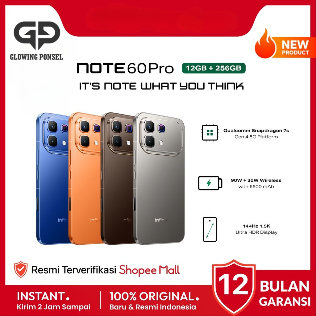 HP INFINIX Note 60 Pro 5G 12/256 8/256 GB Original Garansi Resmi Official Store Handphone Ori