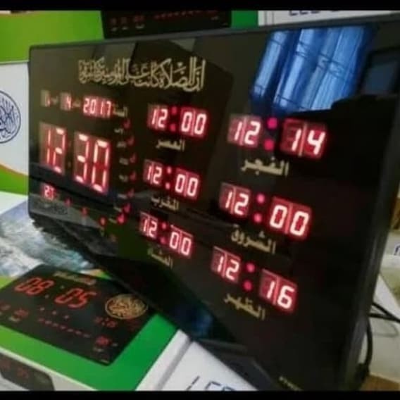 Jam Jadwal Adzan Sholat Digital Led Cocok Di Masjid Mushola Dan Rumah