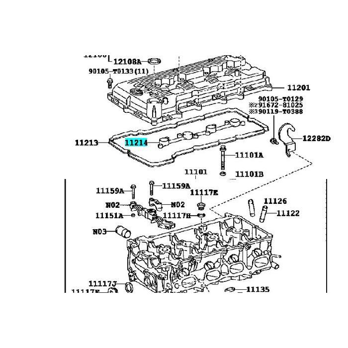 11214-0C010 / 11214-0C011 Paking Busi Innova, Fortuner, Hilux PASSS