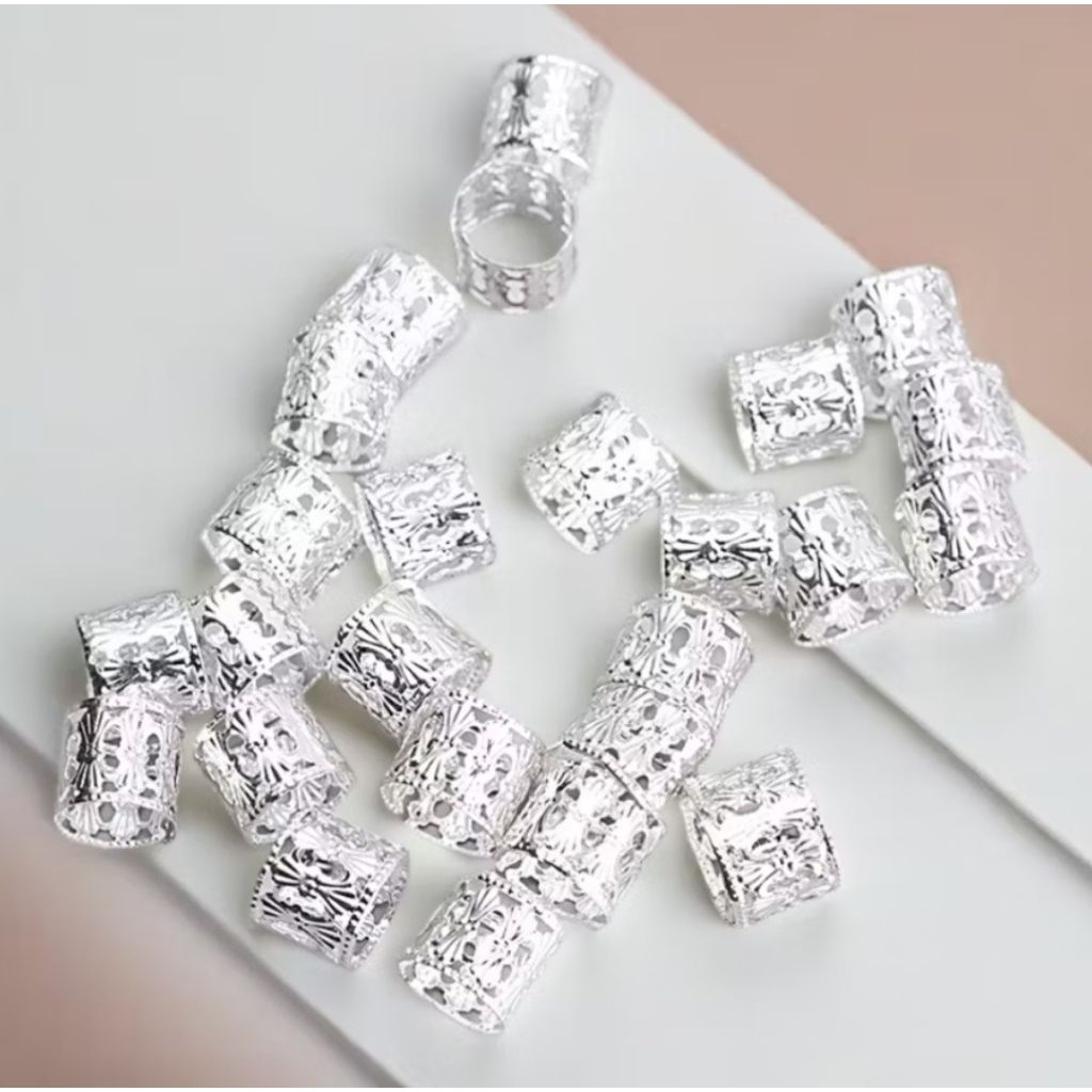 Ring hijab cincin clip per pcs rambut jilbab viscose ring gimbal dekorasi kepang rambut hair clip - 