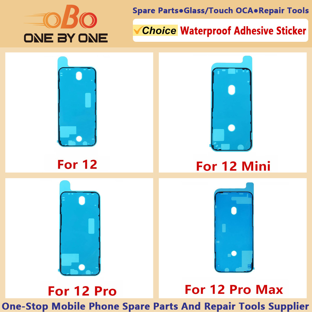 Stiker Perekat Tahan Air Untuk iPhone 12 PRO MAX MINI Pita Bingkai Depan Strip Layar Perekat Segel P