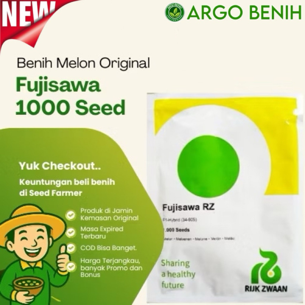 Benih Bibit Melon RZ 34-905 Fujisawa - 1000 SEED kemasan ORIGINAL