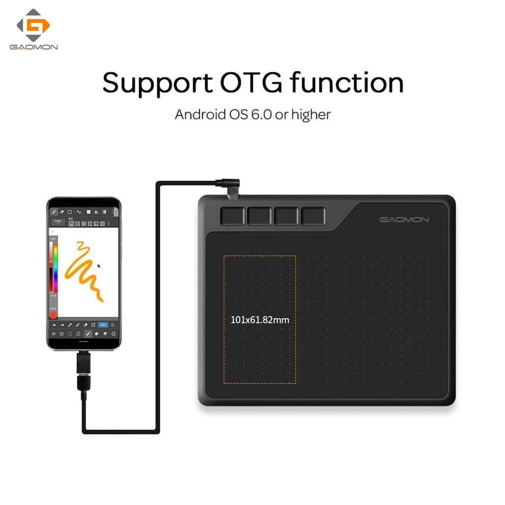 Gaomon S620 Small Graphics Tablet 6*4 In Drawing Tablet with Pen 8192 Levels Pressure, Easy Connect 
