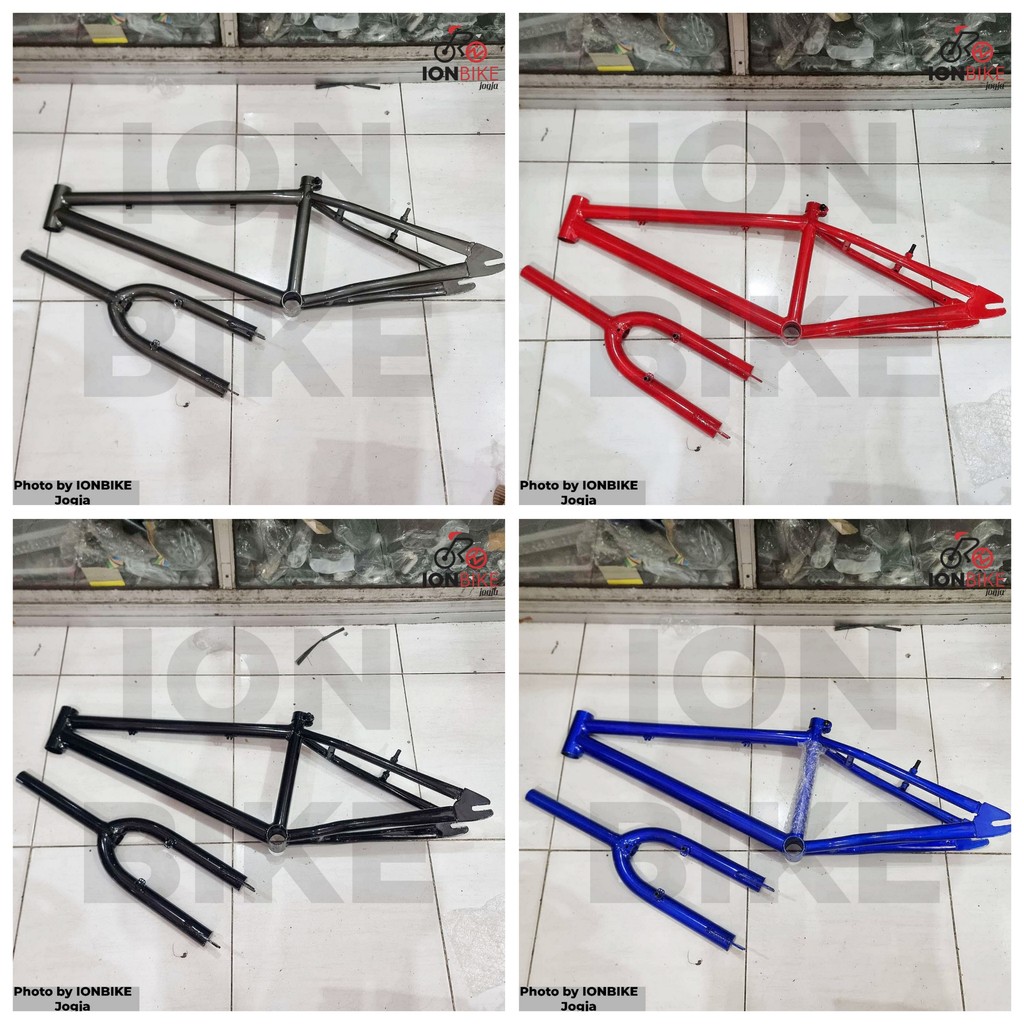 Frame BMX 20 Balap Racing STEEL Bisa Vbrake Frameset Sepeda Race Set Ringan Murah Havoc Rascal Mini 