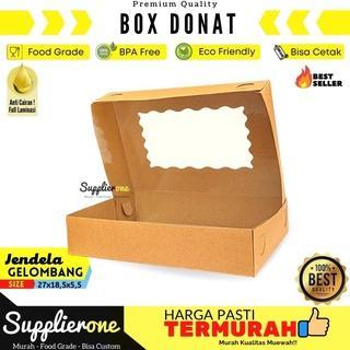 Box Donat Isi 25 / Dus Donat  / Dus Kue / Kemasan Donat / Wadah Donat / Tempat Donat/ Dus Roti / Dus