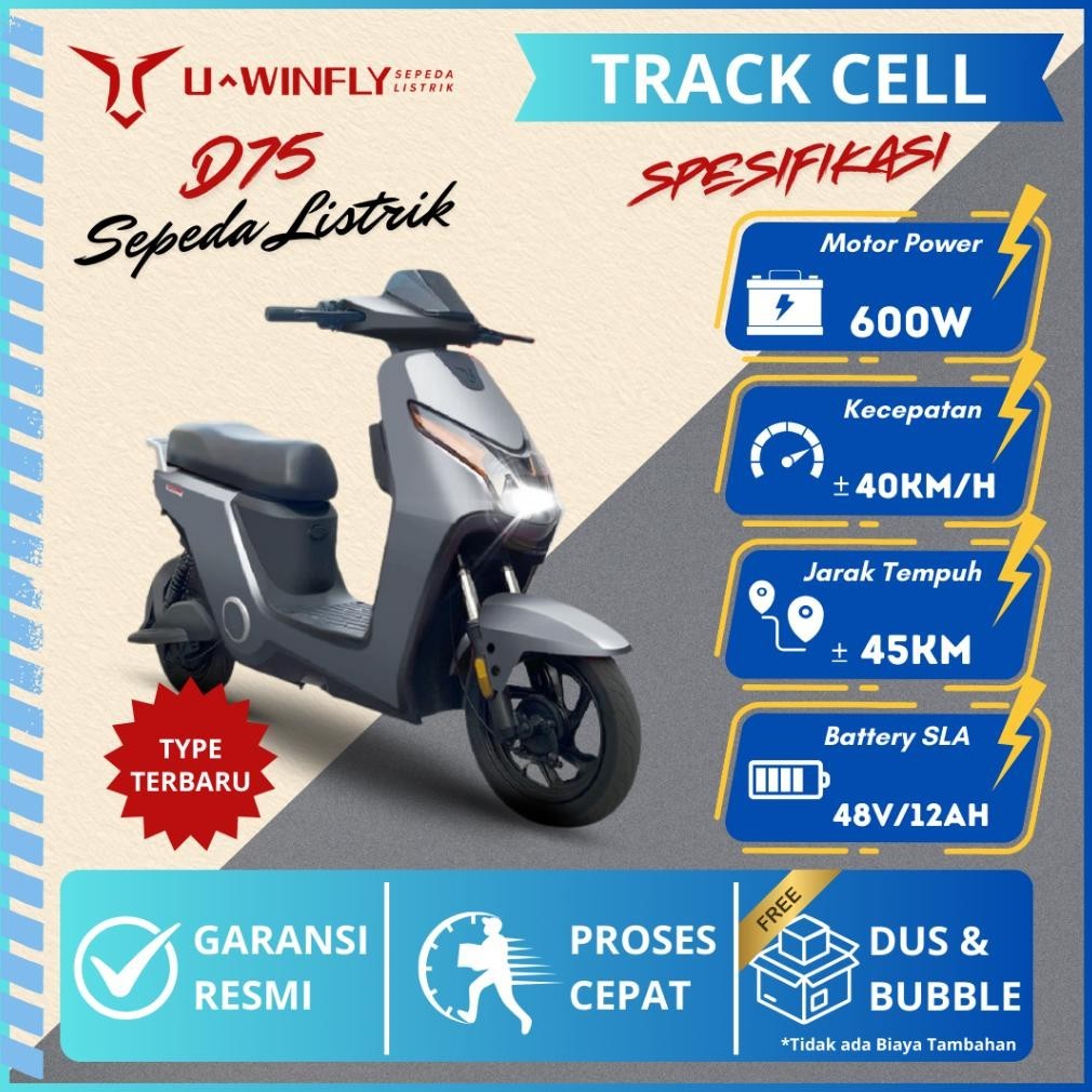 Sepeda Listrik Uwinfly D75 600W Motor Power Terbaru 2025 Garansi Resmi Uwinfly Indonesia AST