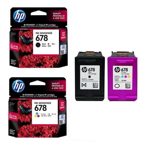 ORIGINAL HP 678 BLACK + HP 678 TRICOLOUR