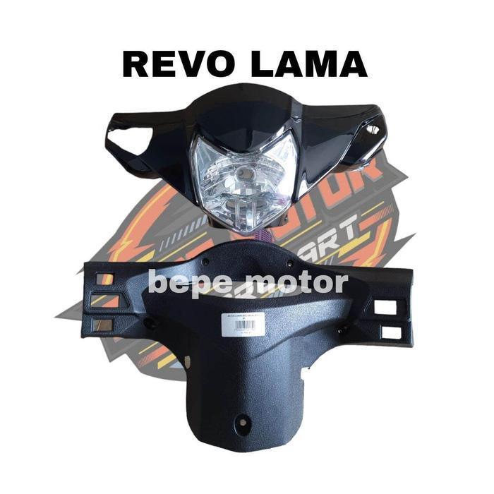 Batok Kepala 1Set Motor Honda Revo Lama Warna Hitam - Batok Kepala Honda Revo 100 Revo Lancip - BATO