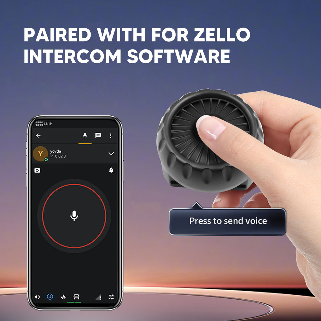 Wireless PTT Button Bluetooth 5.0 IP67 Waterproof Wireless PTT Button Swit for Zello for IOS for And