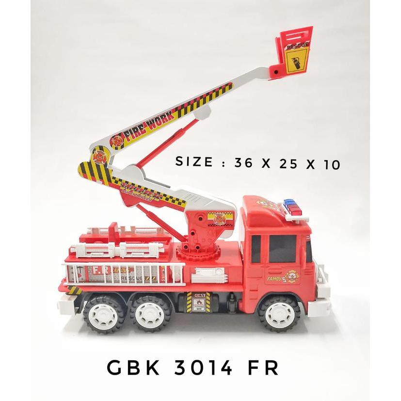 Mainan Anak Mobil Pemadam Kebakaran Friction GBK 3014 FR / Fire Truck