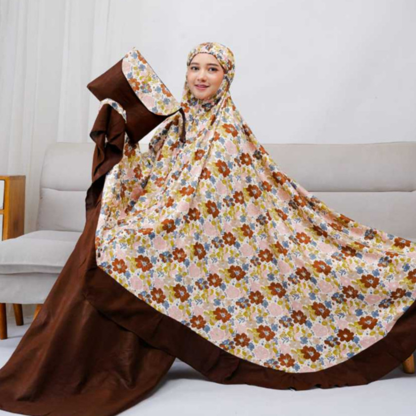 ready grosir_solo || MUKENA DEWASA JUMBO RAYON REMPEL / MUKENA KATUN RAYON BALI MOTIF DAISY BAHAN LE