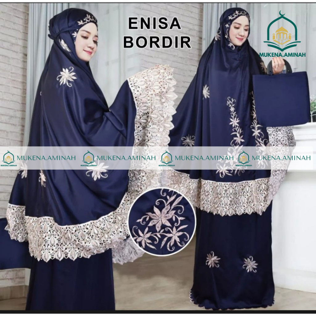 MUKENA DEWASA ENISA LUNA MAYA RENDA BORDIR MEWAH