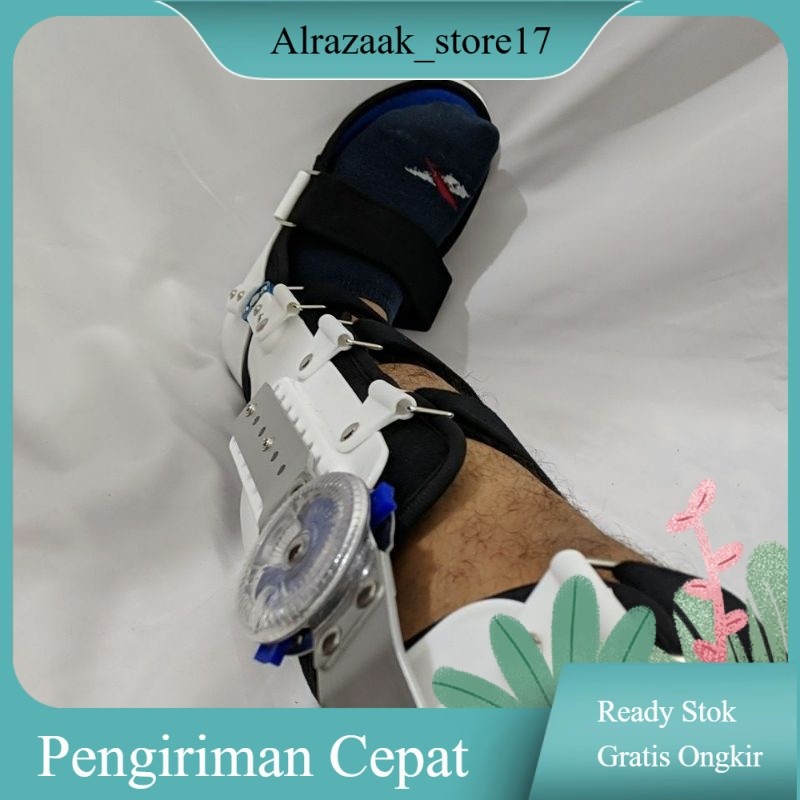 Penyangga Lutut Pergelangan kaki Orthosis OA Hinged Knee Ankle Fixation Brace Orthosis Penyangga Lut