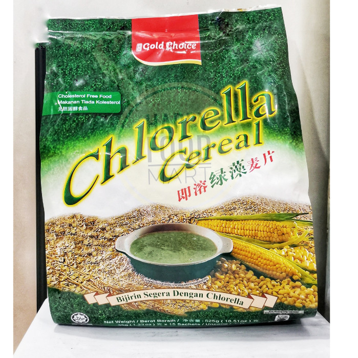 Ready [HALAL] GOLD CHOICE CHLORELLA CEREAL 525G/GOLDCHOICE SEREAL GANDUM JAGUNG GREEN WATER/GANGGANG