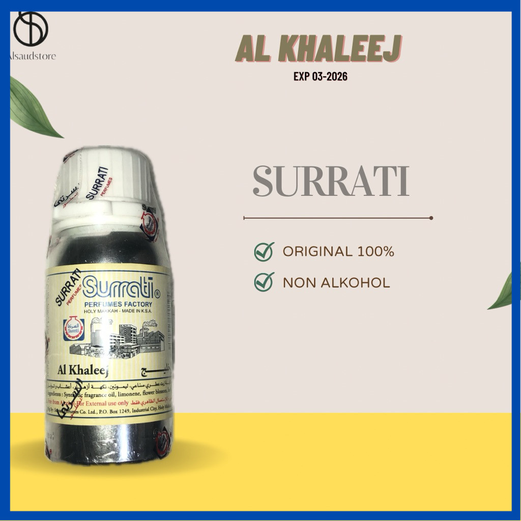 Al Khaleej Surrati 100 Ml Parfum Original Saudi (ori)