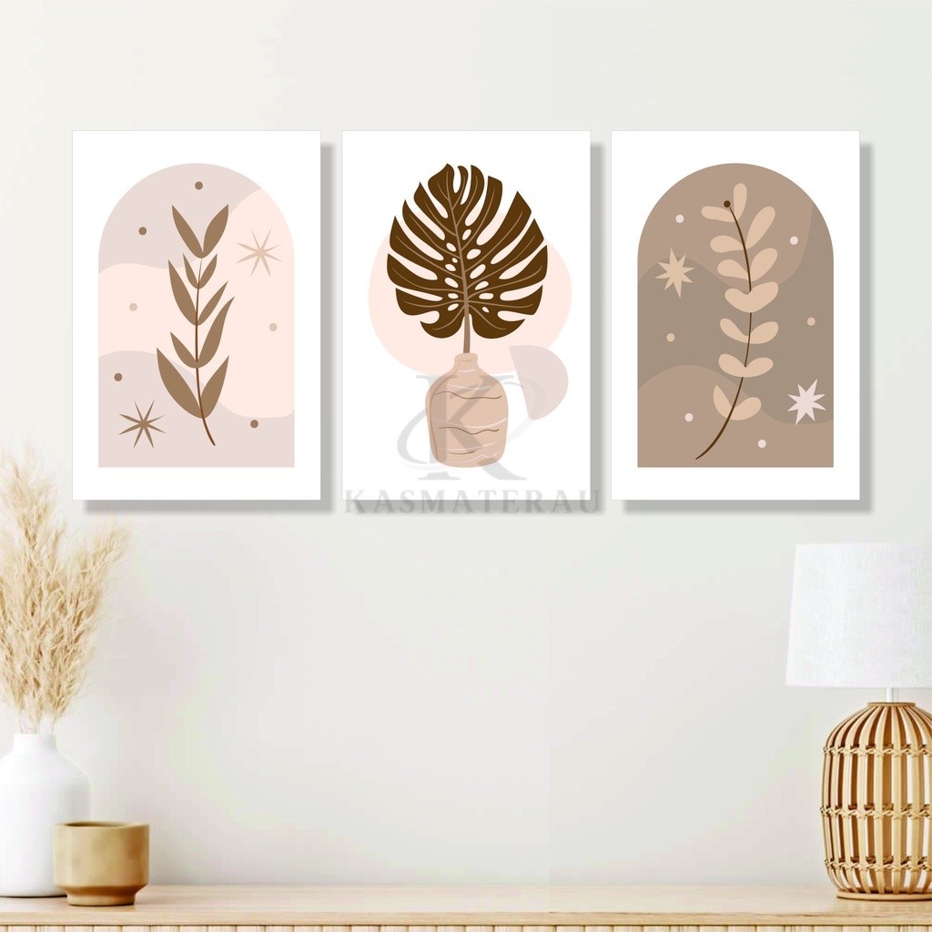 Legna Home Hiasan Dekorasi Dinding Abstrak Scandinavian Nordic BA Wall Decor Setup