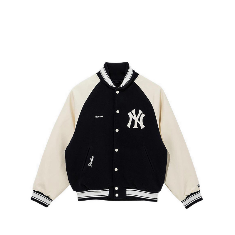 New Era Mlb Raglan Varsity Los Angeles Dodgers Men's Jacket - Dark Navy