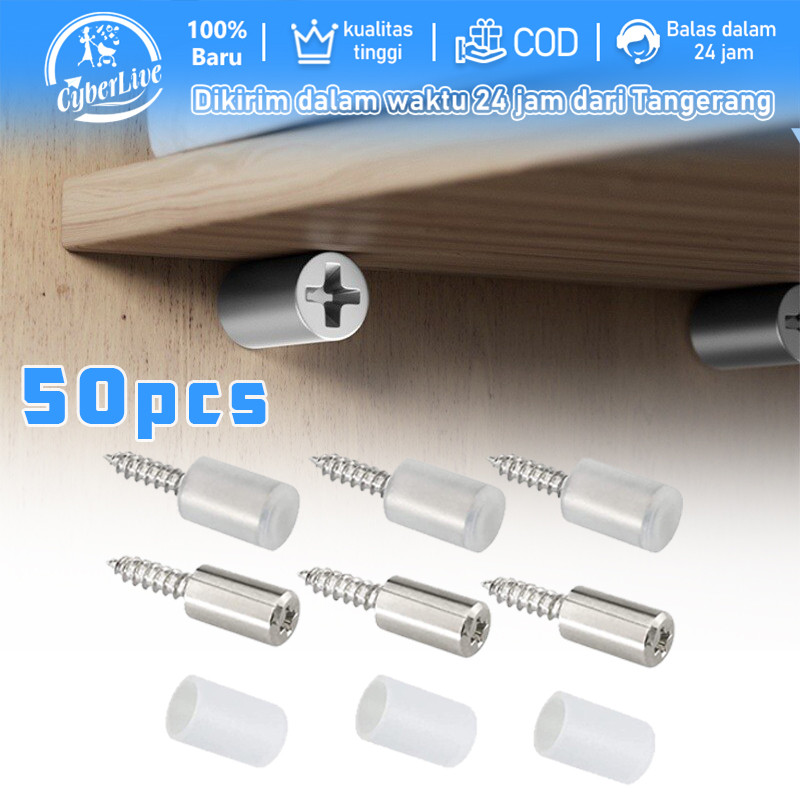 Baut Ambalan Kayu 50pcs Bracket Rak Bracket Ambalan Penyangga Rak Kabinet Shelf Bracket