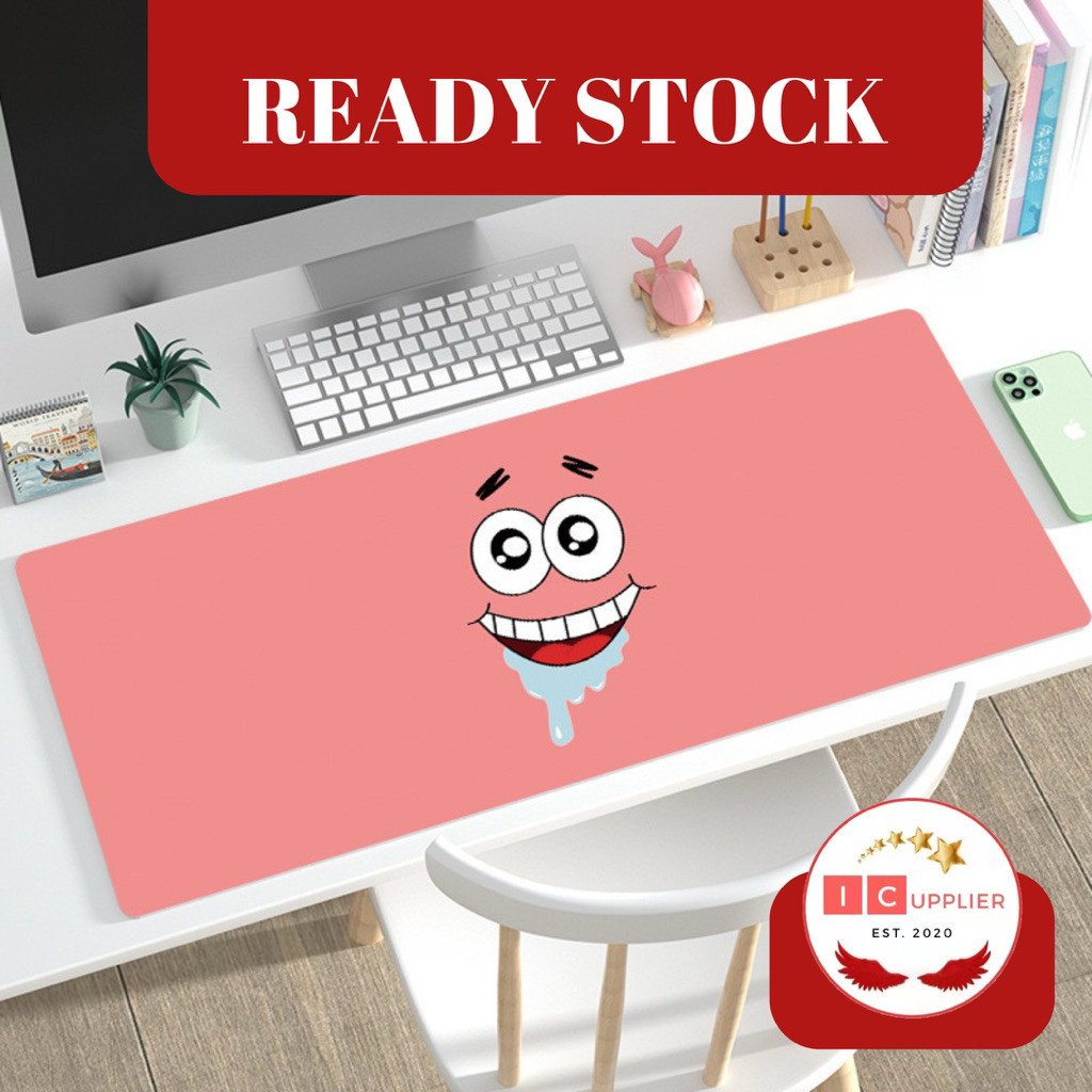 [ORI] Premium Mouse Pad Gaming 80x30cm ketebalan 3mm Motif Patrick Spongebob Squarepants Lucu Untuk 