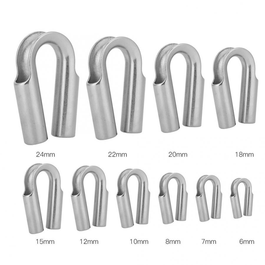Winch Rope Tube 67810121518202224mm Stainless Steel Wire Tube Thimble Winch Wire Rope Cable Wire Rop