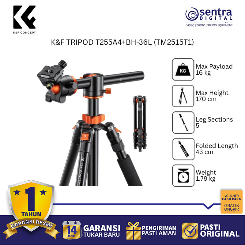 K&F Concept Tripod T255A4+BH-36L (TM2515T1) X03