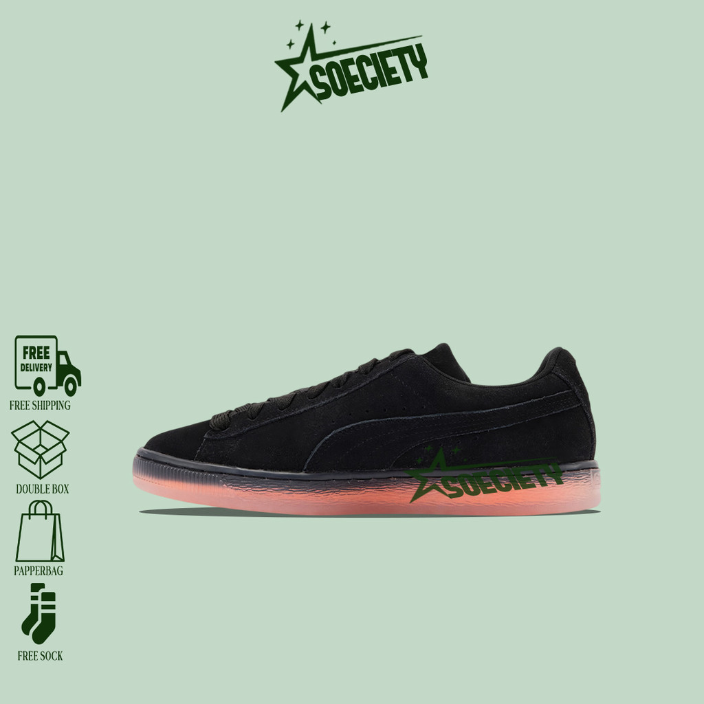 Sepatu Sneakers Puma Suede Translucent Black BNIB Unisex