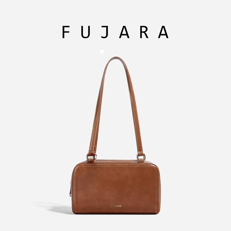 Tas Selempang Wanita Boston Kotak Minimalis Panjang Nyaman di Pundak Anti Air Banyak Kantong Kanvas