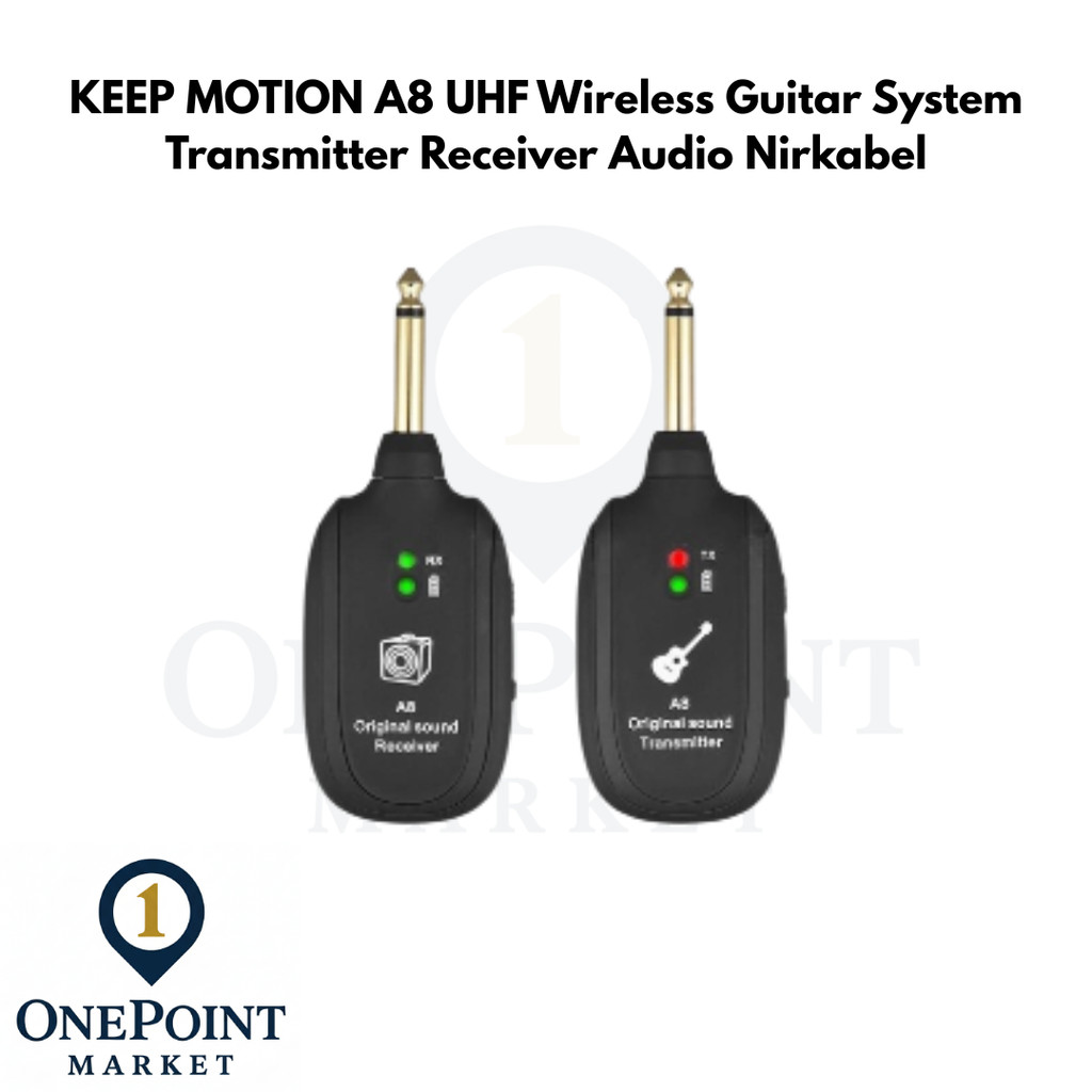 KEEP MOTION A8 UHF Wireless Guitar System Transmitter Receiver Audio Nirkabel
