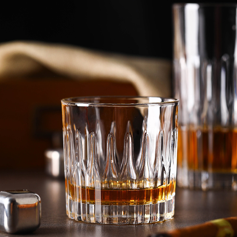 Wiski gelas anggur kristal gelas terukir 220ml/245ml