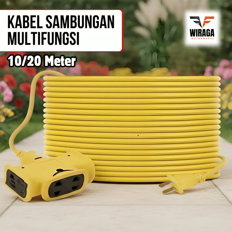 Sambungan Kabel Listrik 10M -20M Multifungsi Penyambung Kabel Listrik Colokan Kabel Roll Listrik Kab