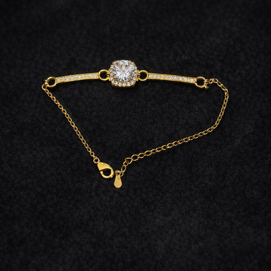 B-020 Moissanite Gelang Wanita  High Silver925 Lapis Gold 2 Sisi Bracelet XiaoJewel