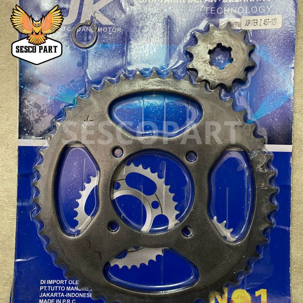 GIR DEPAN BELAKANG JUPITER Z 36T/15T 45T/ 12T 50T/12T GEAR SET DPN + BLK MURAH JUPITER Z VIRGO/MSZ/J