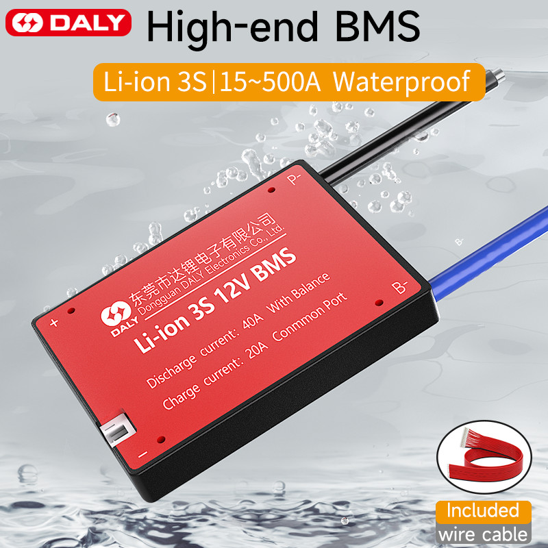 DALY 3S 12V Li-ion BMS 3S 11.1V 15A 20A 30A 40A 50A 60A 80A 100A 18650 Lithium BMS Pengisian Daya Se