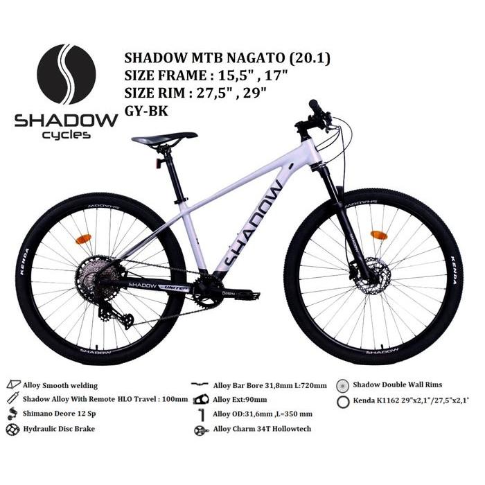 MTB Shadow Nagato 27,5 ( 12 speed ) - Putih