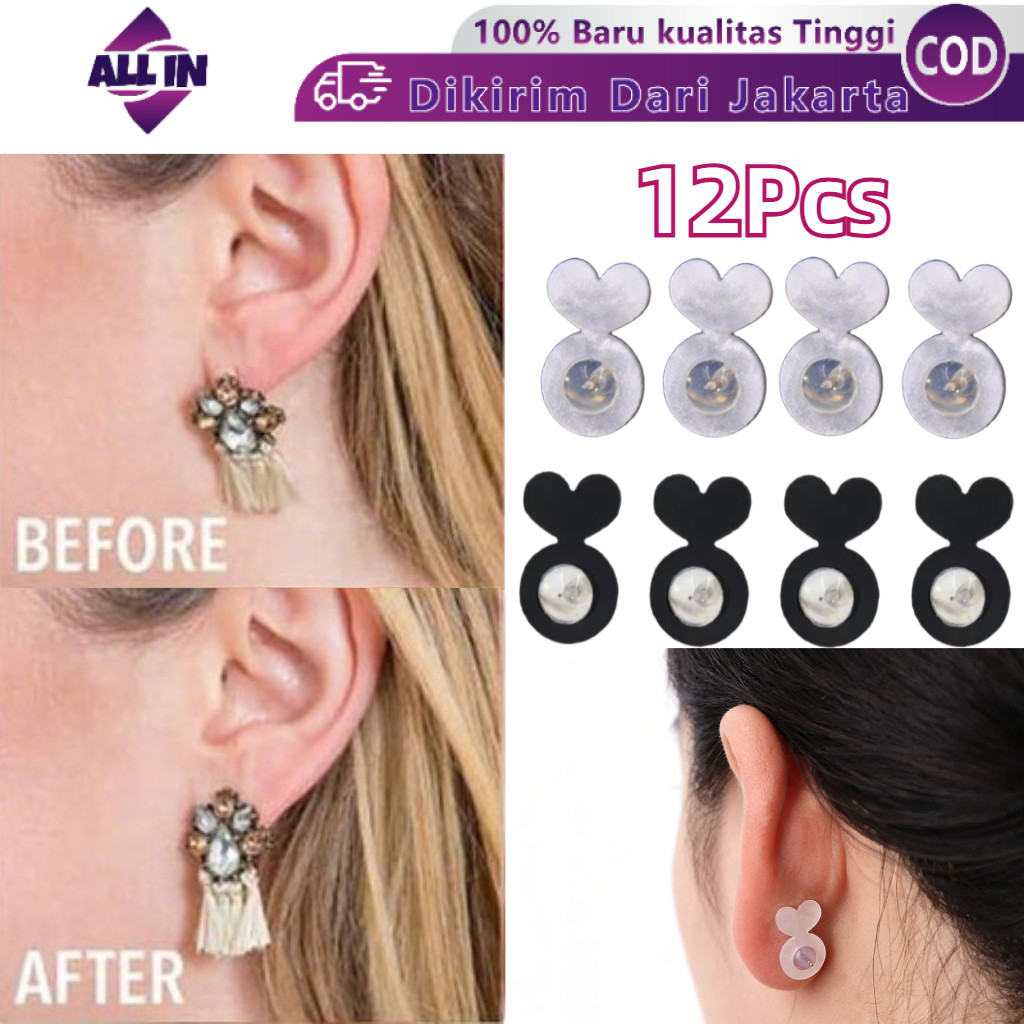 12PCS Tutup Anting Premium Belakang Anting Pongpok / Bantalan Penahan Anting Tusuk
