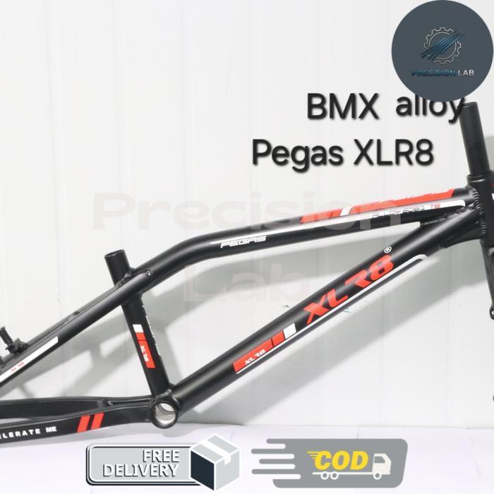 XLR8 Frame Set Sepeda BMX 20 inch PEGAS Alloy & Steel with Pivot VBrake XBrake / Disc Brake - Alloy 