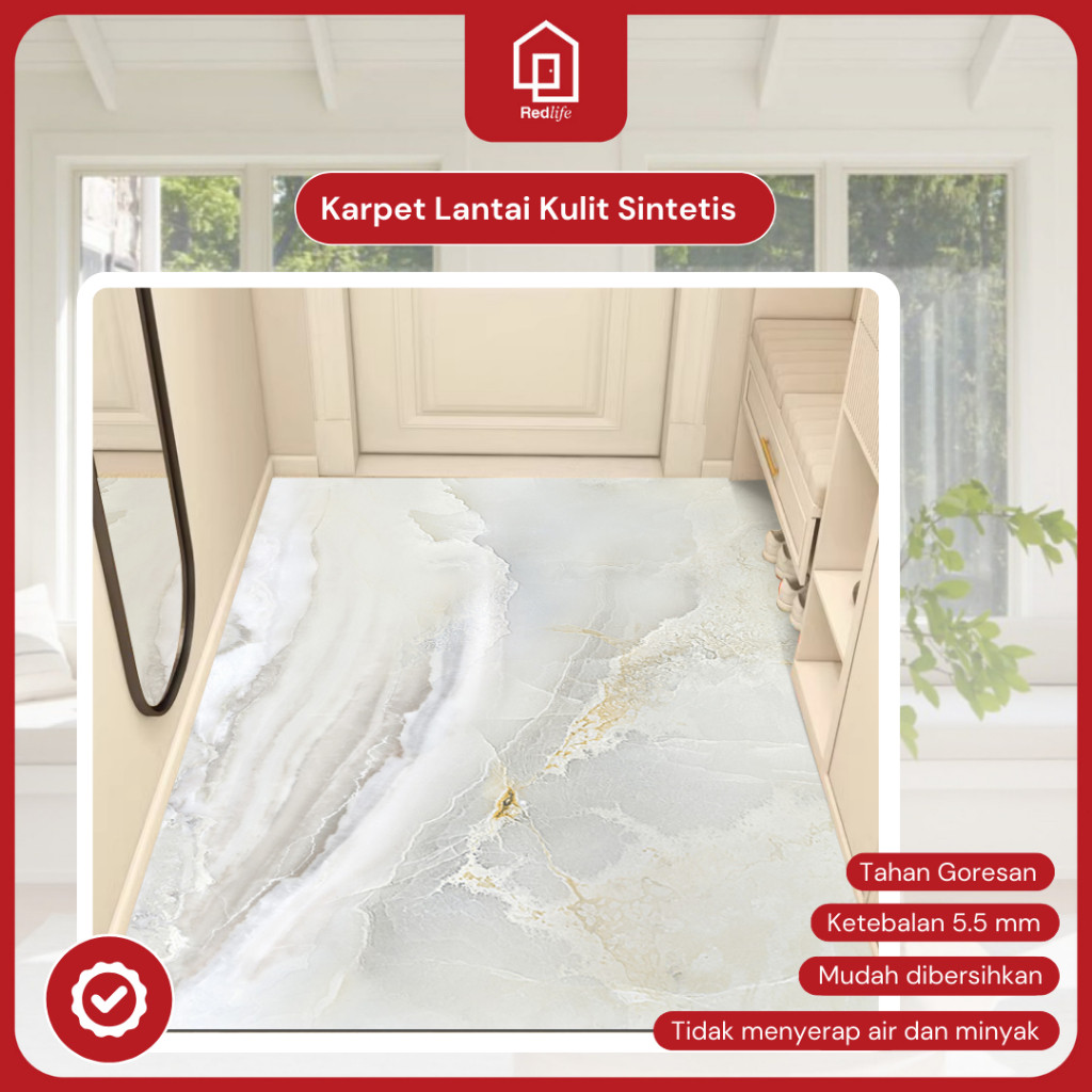 Karpet Lantai Motif Batu Marmer / Alas Lantai Dapur Motif Marmer Mudah dibersihkan dengan kualitas p