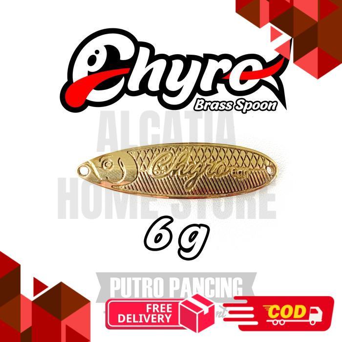 Lure Spoon Chyro Brass For Ultralight and Light Fishing Game Spoon Kuningan - 6 gram -alca