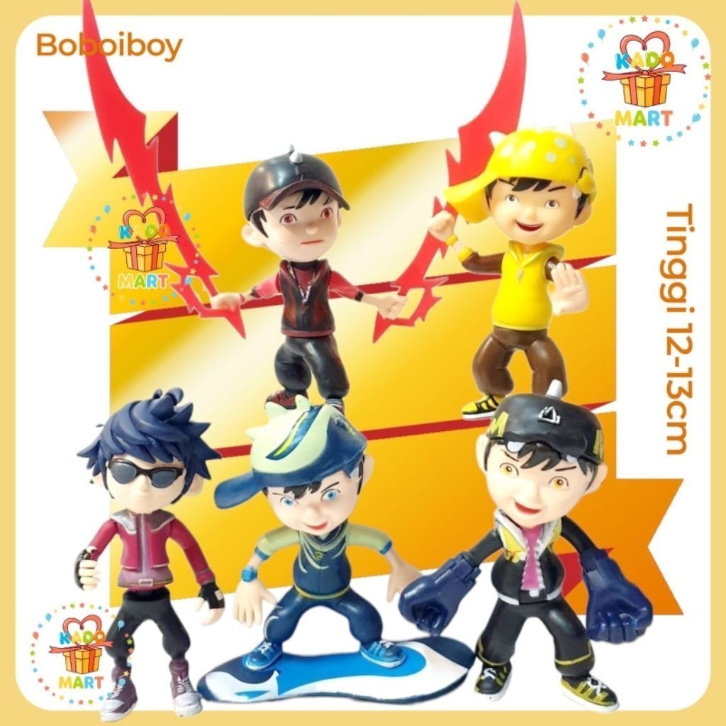 mainan Boboiboy action figure set 5 halilintar