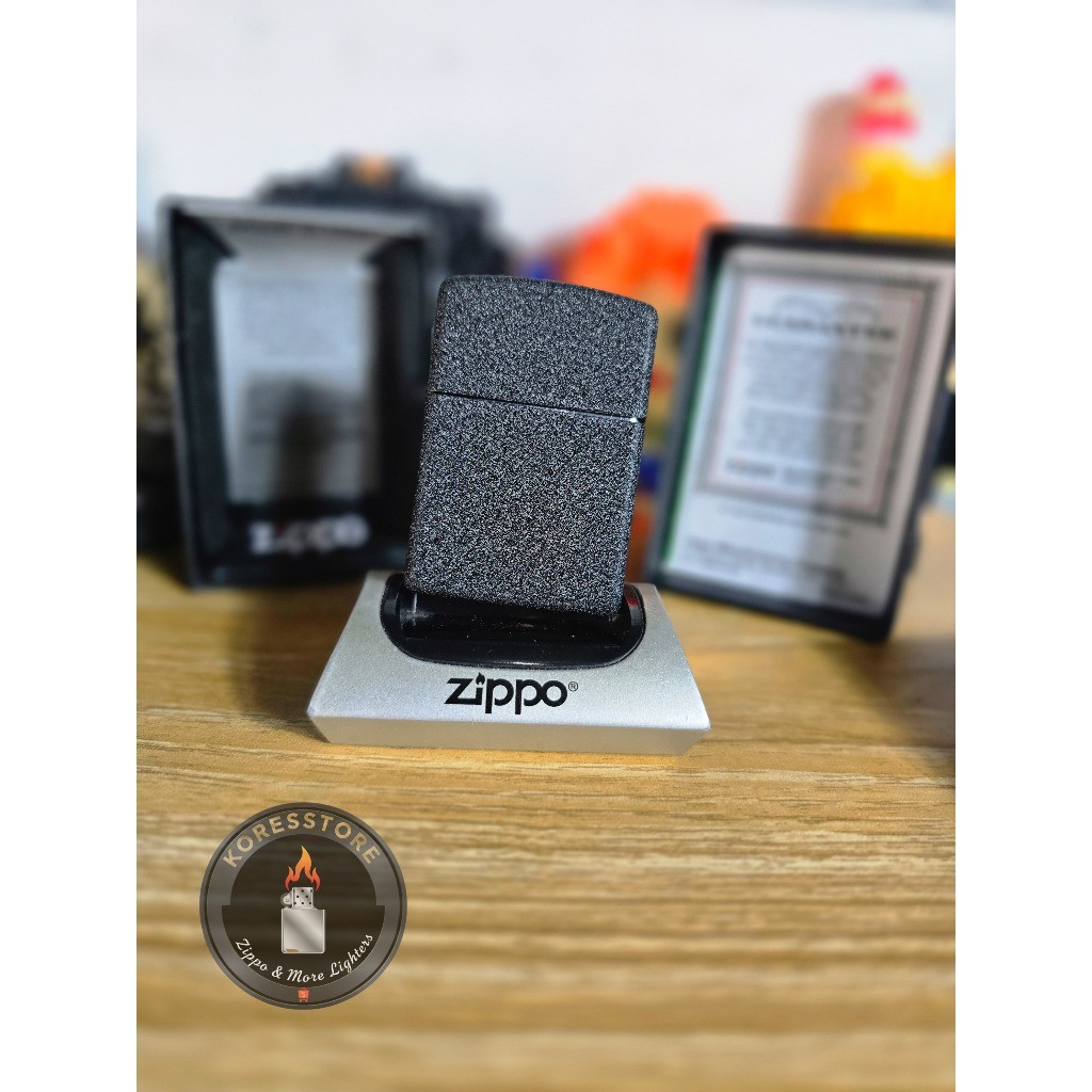 ZIPPO ORIGINAL BLACK CRACKLE polos 417 Z MADE IN USA BRADFORD