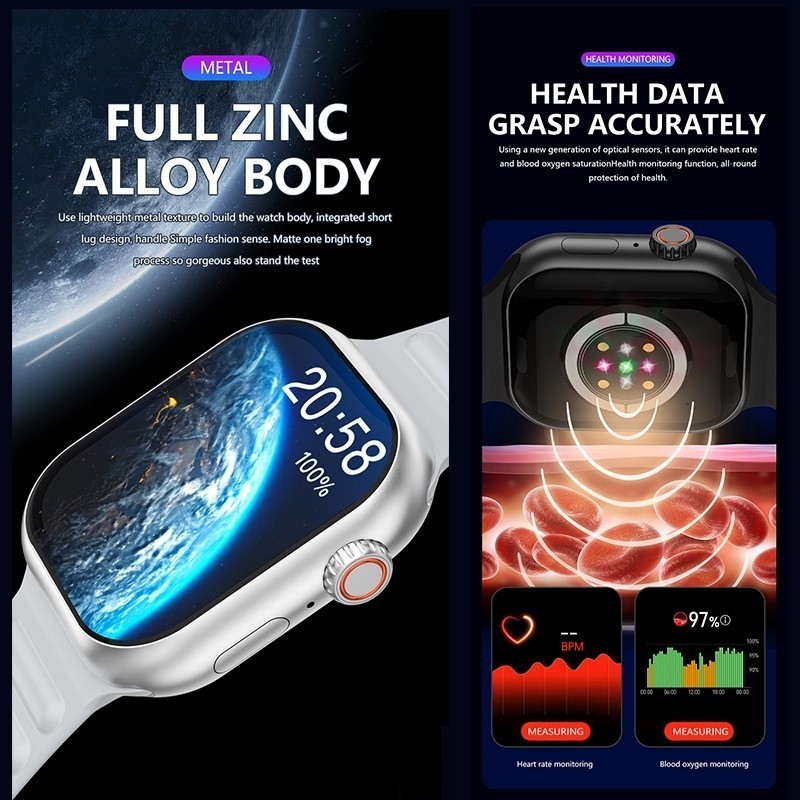 BESTPROMO COD 100%ORI Samsung LDS 5G Smartwatch S9 Ultra/S10 Ultra 12+256GB PlayStore Bluetooth GPS