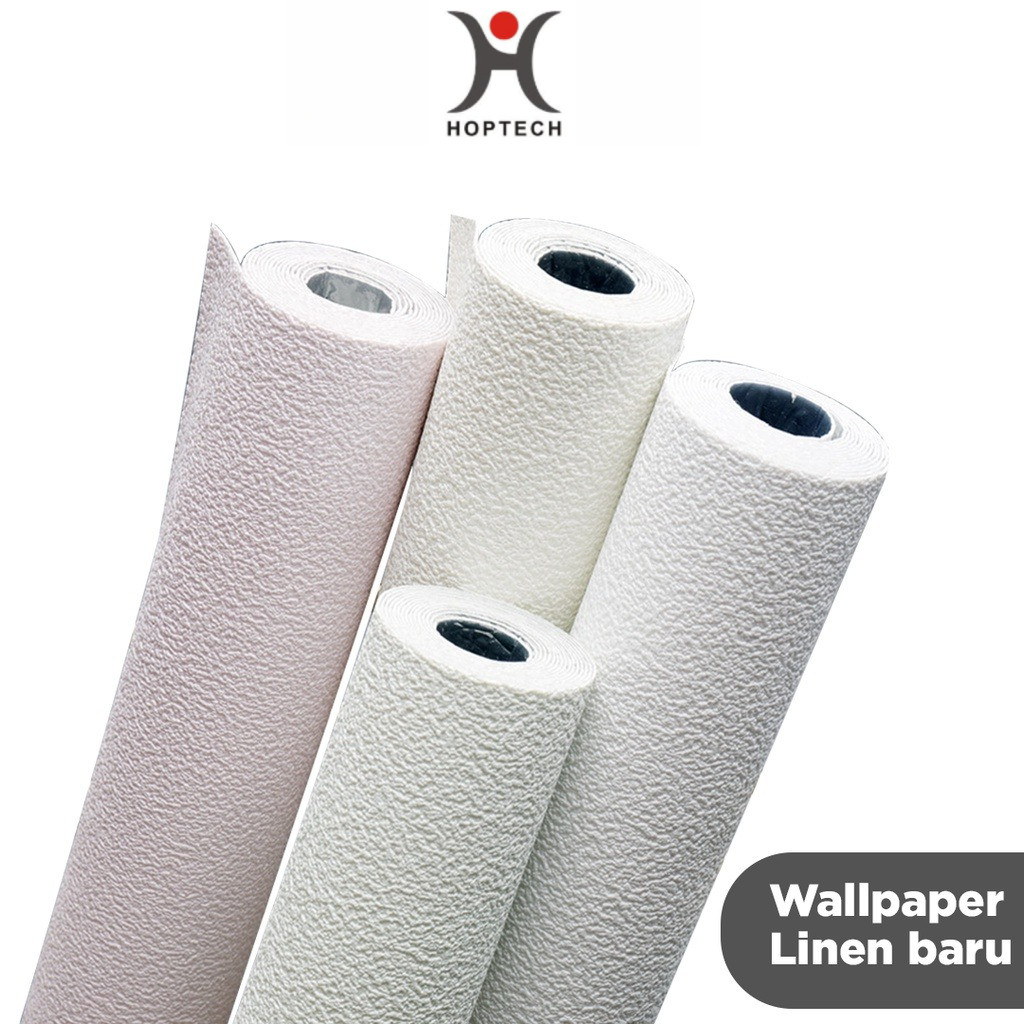 Hoptech - Wallpaper Dinding Linen Roll Wallpaper foam Dekorasi Kamar wallpaper coral A12
