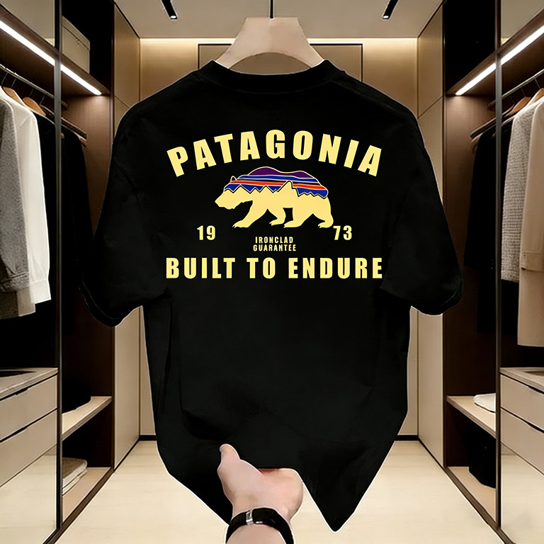 [Combed 24S Katun 100%] Patagonia Bear Built To Endure Kaos Baju Kaos Pria Distro Original 100% Outl
