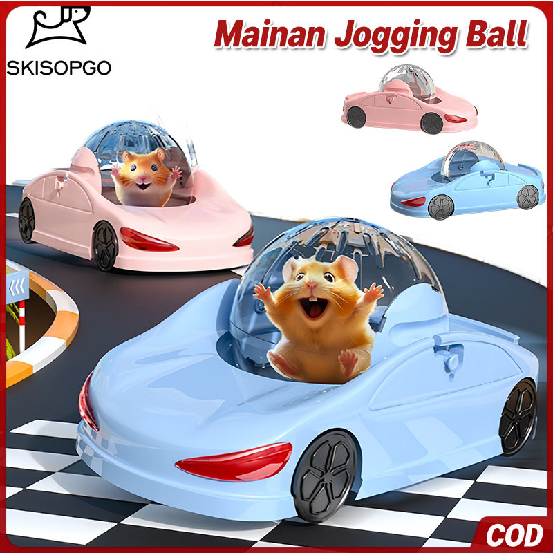 SKISOPGO Mainan Mobil Balap Hamster Mainan Jogging Ball Mobil Hamster Mobil Mainan Hamster Besar  Bo