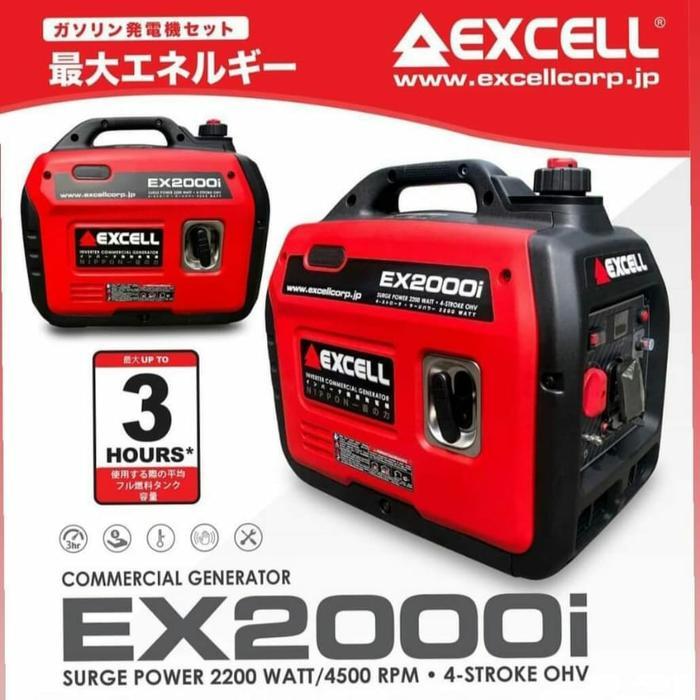 Mesin Genset Portable Excell EX2000i / Generator Listrik 2000 watt